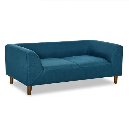 Side angle view of Haute Sofa Dog Bed that is a stylish teal sofa dog bed.